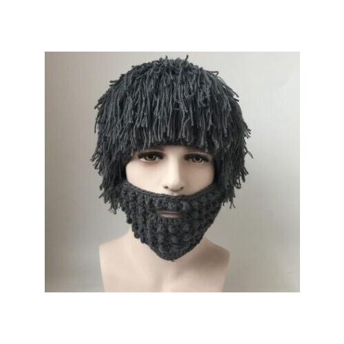 New Wig Beard Hats Hobo Mad Scientist Rasta Caveman Handmade Knit Warm Caps Men Women Halloween Funny Party Mask Beanies Hat