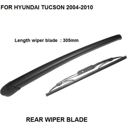 305mm Blade For Hyundai Tucson 2004-2010 Rear Windshield Window Wiper Arm + Blade Set New