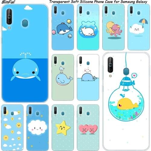 Hot Lovely Cloud cartoon Silicone Phone Case For Samsung Galaxy A80 A70 A60 A50 A40 A40S A30 A20E A2CORE M40 Note 10 Plus 9 8 5