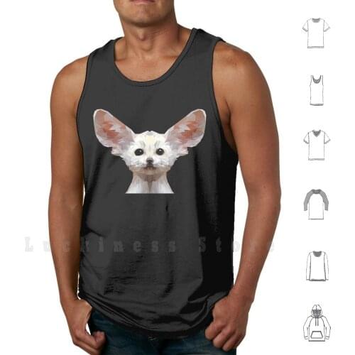 Cute Fennec Tank Tops Vest 100% Cotton Fennec Desert Fox Cute Fennec Cute Fox White Fox Cute Animal Cute
