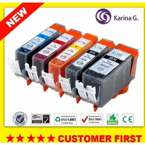 Compatible For Canon PGI725 CLI726 PGI 725 ink cartridge For Canon PIXMA IP4870 IP4970 IX6560 MG5170 MG5270 MG5370 MG6170 etc