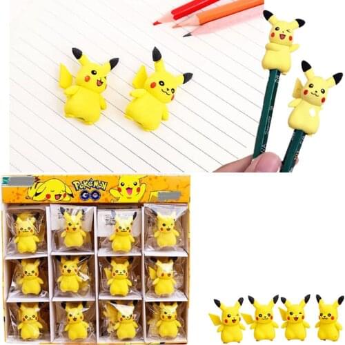 Pokemon Pikachu Three-dimensional Eraser Cartoon Cute Animal Shape Skin Eraser Pupils Prizes Gifts Creative Learning Stationery