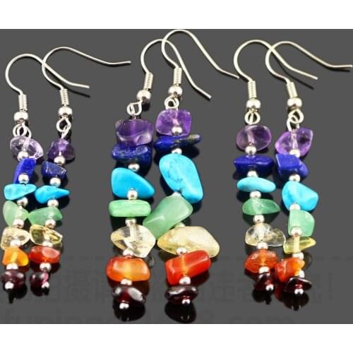 Natural Agates Stone Earrings Fine Gravel Stone Long Fringed Statement Drop Earrings for Women Jewelry Earrings Gift Wholesale