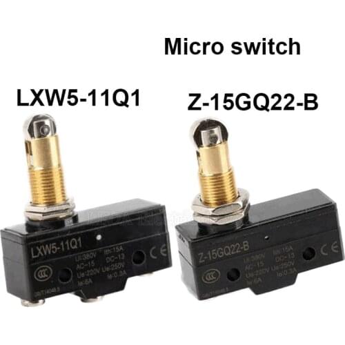 1Pcs LXW5-11Q1/Z-15GW22-B 15A 380V Micro Switch 3 Screw Terminal Metal Vertical Limit Switch Momentary With Roller
