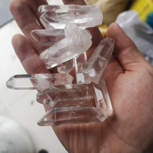 100g Clear Natural Crystal Quartz Cluster DIY Crystal Point Terminated Wand Specimen Pendant Healing Crystal Minerals Stones