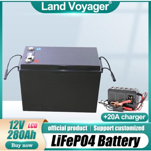 12V 280Ah lifepo4 battery DIY 12.8V rechargeable battery pack for E-scooter RV Solar Energy storage system 14.6V 10A charger