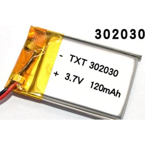 3.7V lithium battery 302030 032030 120mah MP3 MP4 GPS Bluetooth cell battery toys