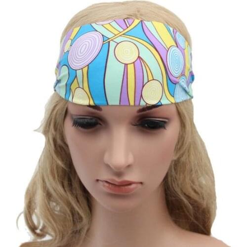 300pcs/lot new women fashion sport Bohimian Style flower print headband/yoga headband