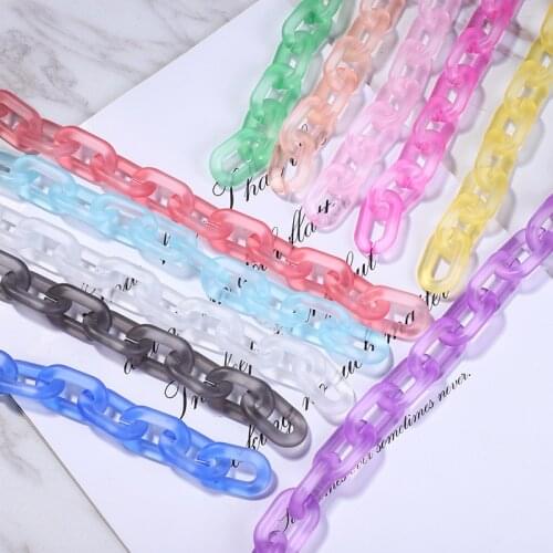 40CM Matte Colorful Jewelry Accessories Diy Chain Plastic Material Hand Made Charms Jewelry Making Diy Bracelet Necklace Bag