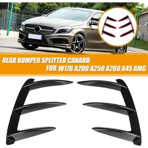 Car Rear Bumper Lip Spoiler Canards for Mercedes Benz W176 A200 A250 A45 AMG