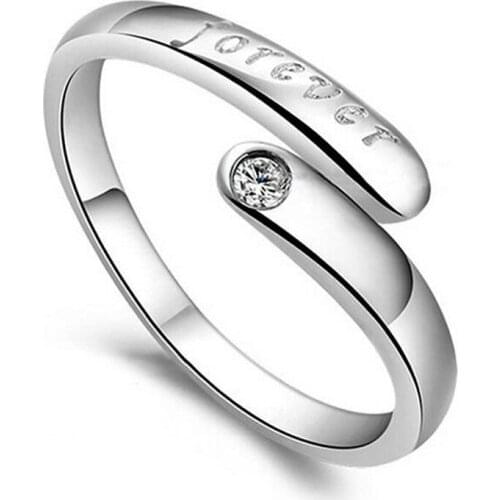 Free shipping Hot Korean engraving engraving text forever ring opening fashionable adjustable ring female # 81