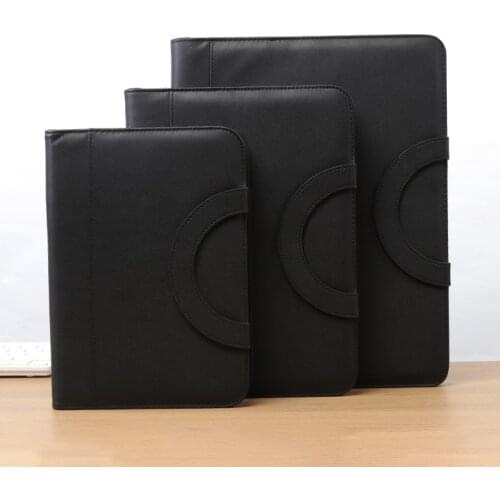 A4 B5 A5 Business Travel Notebook Multifunction Office Organizer writing pad with zipper Padfolio with calculator handles 1317A