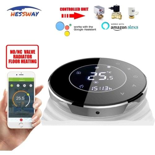 HESSWAY TUYA chip radiator water heating thermostat wifi for floor heating 3A Normally closed, normally open Optional