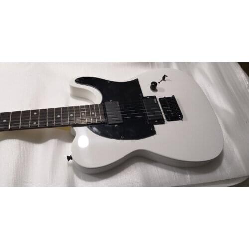 Pure white double humbucker fixed bridge electric guitar