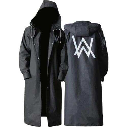 Long Raincoat Women Men Waterproof,Travel Portable Backpack Rain coat Section Tide Waterproof Trench Rain Coat Hooded Big size