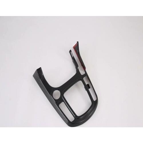 For Kia Seltos 2019 2020 2021 ABS Carbon Fiber Center Gear Shift Panel Cover Trim Sticker Frame Decal Interior accessories