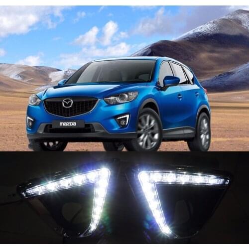 For Mazda cx-5 cx5 2012 13 14 15 16 DRL car led daytime running light turn signal and dimmer style 12V fog lamp free shipping