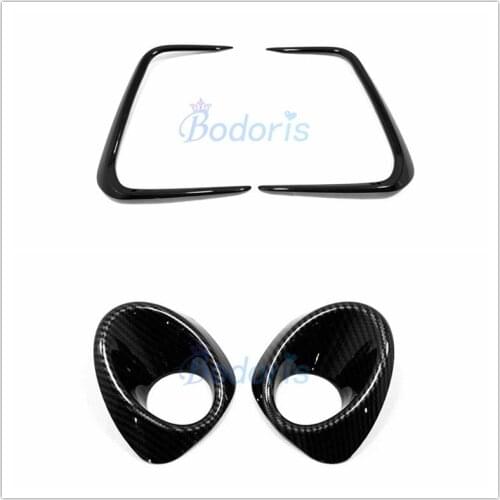 For Toyota Corolla 2019 2020 Carbon Fiber Color Rear Reflector Fog Light Lamp Cover Sticker Garnish Moulding Trim Accessories