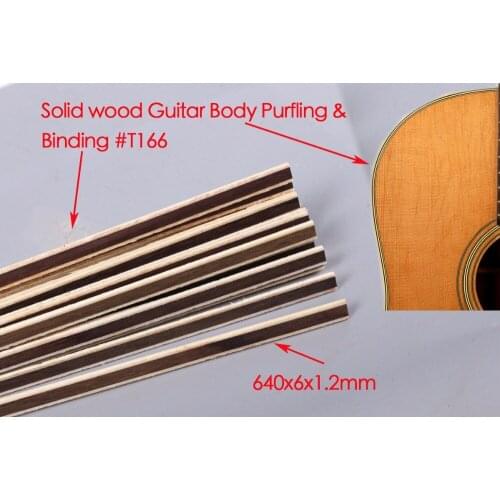 Guitar Strip Wood Purfling Binding Guitar Body Parts Inlay 640x6x1.2 mm 166# 20 pcs