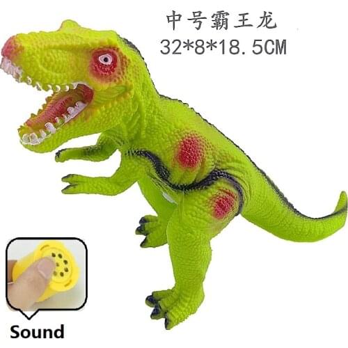 Dinosaur Toy Model Big Size Soft Rubber Simulation Animal Model Washable Tyrannosaurus Allosaurus Doll for Children Gift Toys W2