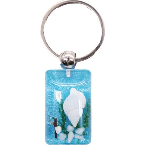 Creative New Natural Conch Shell Keychain Fashion Simple Wild Key Ring Party Gift Small Jewelry