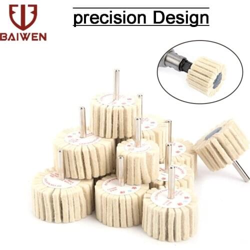 2/6pc Wool Polishing Wheel Brush Dremel Accessories Grinding Buffing Wheels Grinder Head Drill Rotary Tool 20/25/30/40/50/60mm