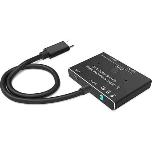 KVM Type C Switcher Two Cut One One Split Two 8K 30HZ Portable Fast Enough Good Performance Extension With Type C Hub