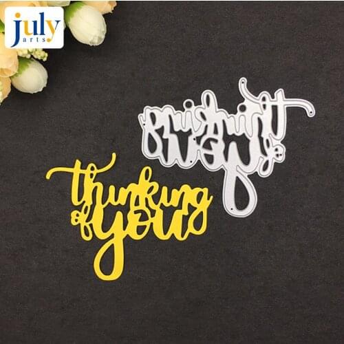 Julyarts Metal Die Cuts Birthday Letter "THANKYOU" Candle Card Cutting Dies for DIY Scrapbooking Newarrive Craft Dies Embossing