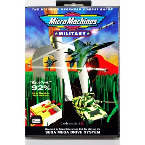 Micro Machines Military 16bit MD Game Card For Sega Mega Drive/ Genesis with Retail Box
