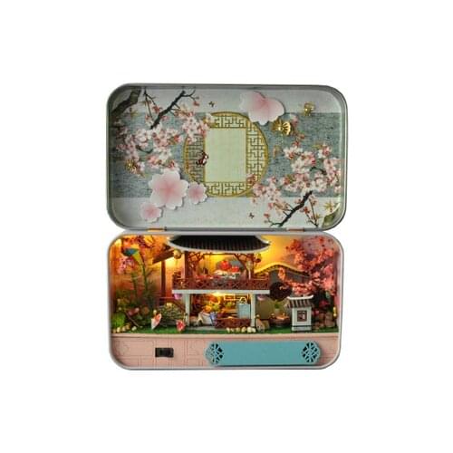 Diy Box Doll House Toys for Children Furniture Miniature Wooden Miniaturas Dollhouse Birthday Gifts