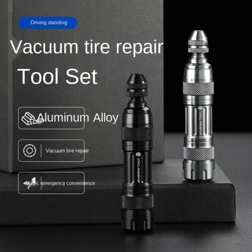 Mountain bike vacuum aluminum alloy tire repair tool combination, bicycle repair integrated storage design tool