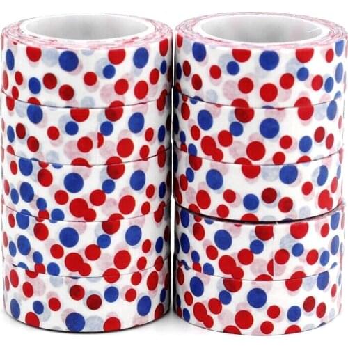 NEW 10pcs/Lot Decorative Red and Blue Bubbles Dots Washi Tapes DIY Scrapbooking Planner Adhesive Masking Tape Cute Papeleria