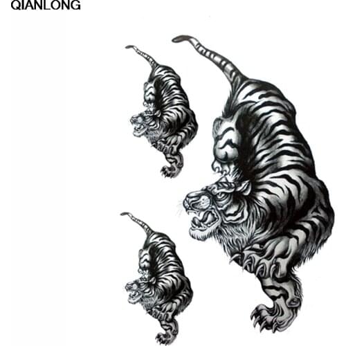 New Body Art Temporary Tiger Tattoo Sexy Fashion Temporary Stickers Waterproof Wo Arm Tatoo