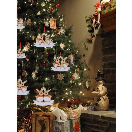 Reindeer Family Cute Deer Shaped Christmas Decor Christmas Tree Ornament Xmas Hanging Pendant To Enhance Xmas Atmosphere