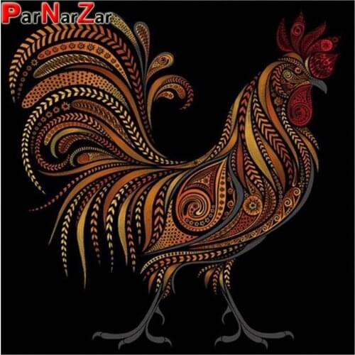 ParNarZar Cock Diamond Painting Cross Stitch Embroidery Kits DIY Diamond Painting Full Round Drill Home Decoration