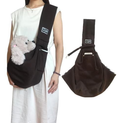 Pet Carrier Portable Hand Free Sling Padded Strap Tote Bag Breathable Messenger Bag Front Pocket Belt Carrying Small Dog Cat