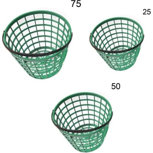 Portable Golf Ball Basket Green Durable Nylon Golfball Container with Handle Ball Holder Box Contain Sports Training Supplies