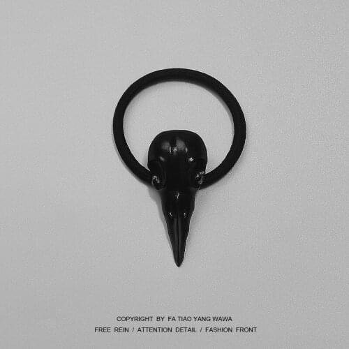 Crow head black hair rope