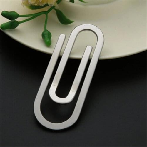 Stainless Steel Money Clips Metal Multi-Function Men Paper Clip Holder Folder Credit Card Portfolio Money Holder Silver Clip