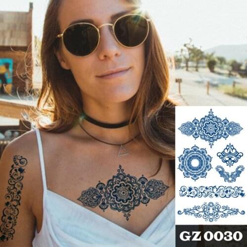 1Pcs Herbal Extracts Juice Bohemian Tattoos Body Art Waterproof Temporary Tattoo Sticker For Men Women