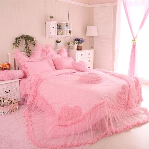 2017 Wedding bedding set Twin queen double size sheet+duvet cover+pillowcase 4/6pcs cotton bedlinen sets