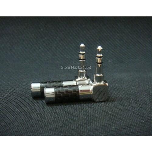 2x 3.5mm (1/8") Male Stereo Connector 90 Degree Right-angle Adapter Audio Plug