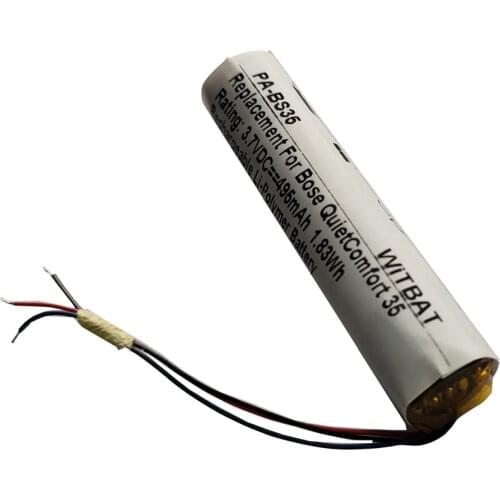 3.7V Replacement lipo rechargeable headphone battery for Boses QuietComforts QC35 & QC35 II Headset