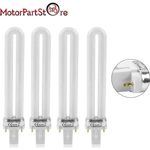 4 PCS/Set Professional UV-9W-L Light Bulbs Replacement 9W UV 365nm U-Shaped Bulb Tube for Nail Art Dryer Polish UV Lamp Light