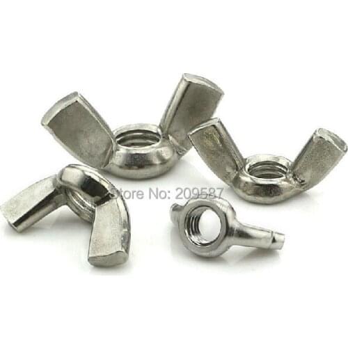 50pcs Metric Thread M3 304 Stainless Steel Wing Nuts Butterfly Nuts