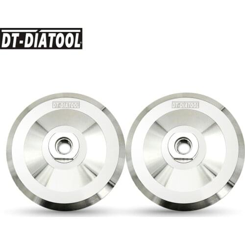 DT-DIATOOL 2pcs Dia 5 inch/125mm Diamond Sanding Discs Backing Holder for Diamond Polishing Pads Aluminum base Backer M14 Thread