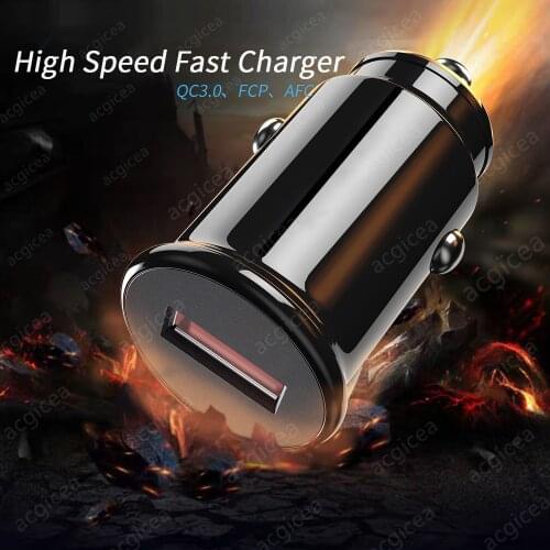 Mini Car Charger Quick Charge 3.0 For Mobile Phone 1 Port USB Charger QC 3.0 Fast Charging Adapter For iphone xiaomi car-charger