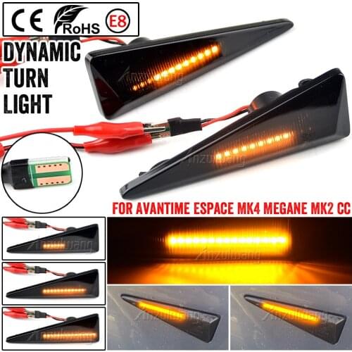 Car Side Marker Turn Signal Indicator LED Dynamic Lights For Renault Avantime Megane CC Scenic Grand Scenic MK2 Vel Satis Wind