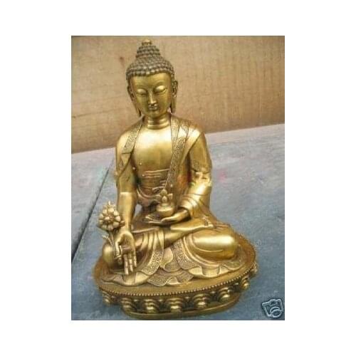 Large Tibet Tibetan brass Medicine Buddha Statue Free shipping