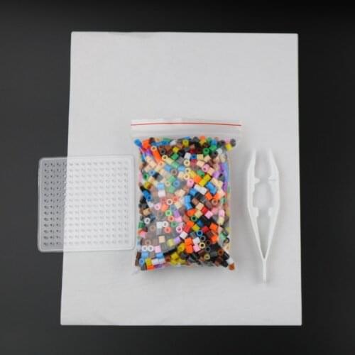 1000Pcs mixed colors PUPUKOU Beads 5MM Hama Beads with template Fuse Beads Jigsaw Handmaking Puzzle Educational DIY Kids Toys